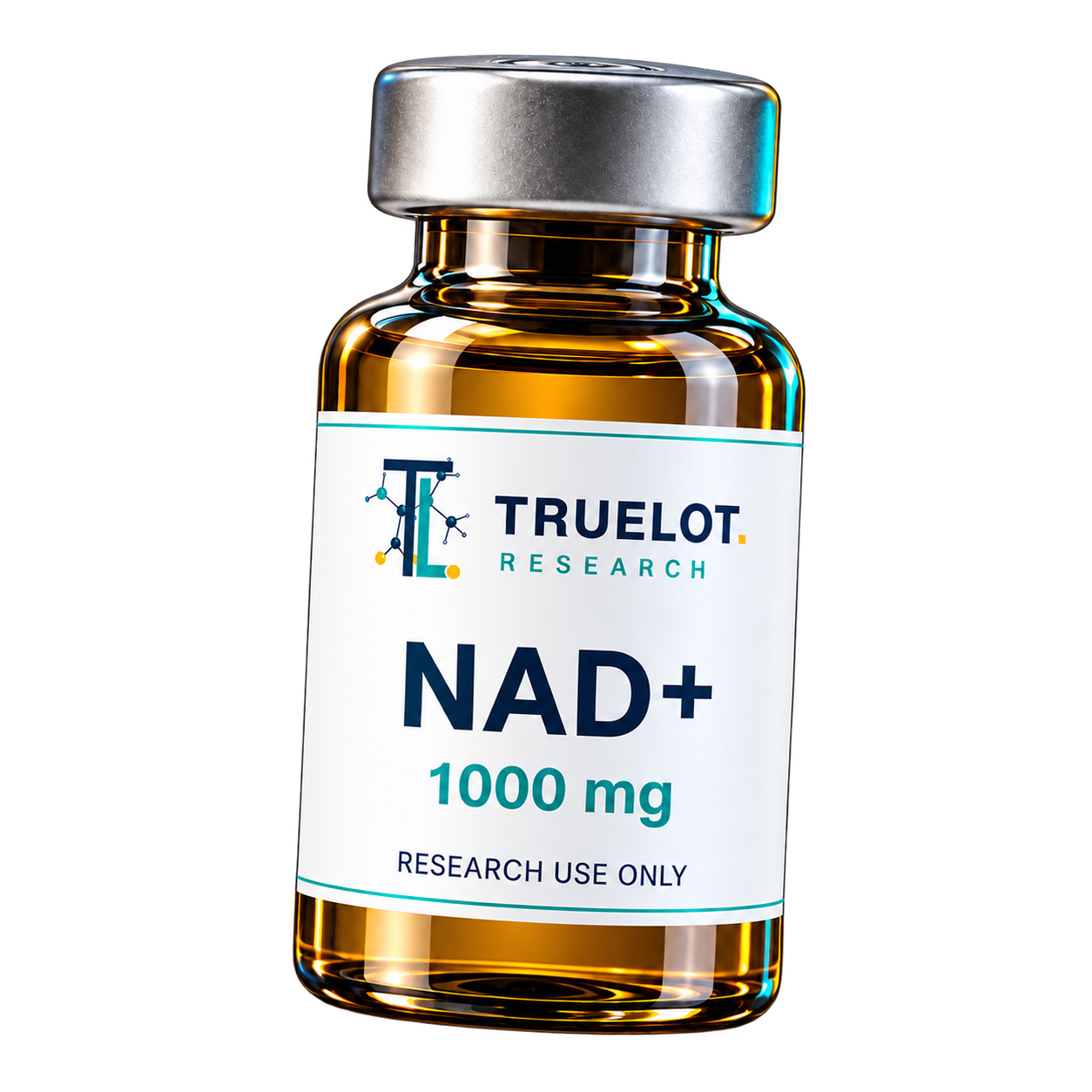 TrueLot Research NAD+ 1000 mg amber research vial
